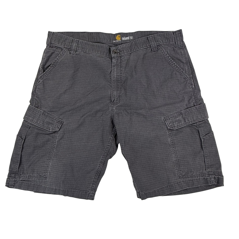 Carhartt Mens Relaxed Fit Ripstop Cargo Shorts Charcoal Gray Size 40